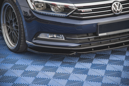 Passat B8 Max V1 Labbro Anteriore Piano Nero Vuoto Plastica / 2014 - 2019