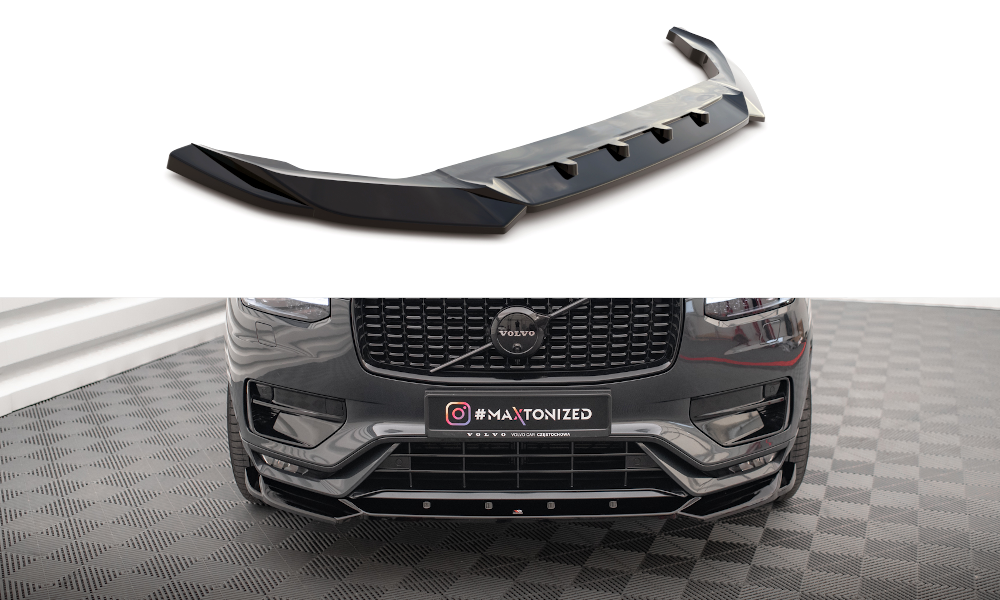 SPLITTER ANTERIORE adatto per V.1 VOLVO XC90 R-DESIGN MK2 FACELIFT  2019-