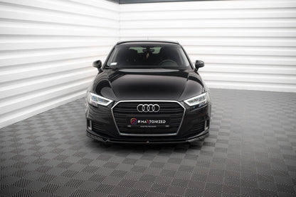 SPLITTER ANTERIORE ADATTO PER  V.2 AUDI A3 SPORTBACK 8V RESTYLING 2016-2020