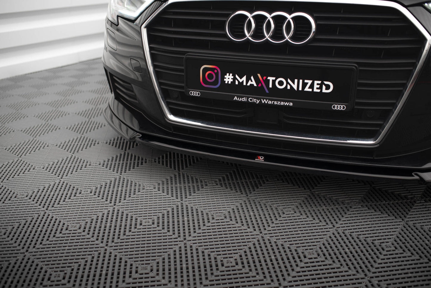 SPLITTER ANTERIORE ADATTO PER  V.2 AUDI A3 SPORTBACK 8V RESTYLING 2016-2020