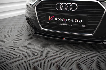 SPLITTER ANTERIORE ADATTO PER  V.2 AUDI A3 SPORTBACK 8V RESTYLING 2016-2020