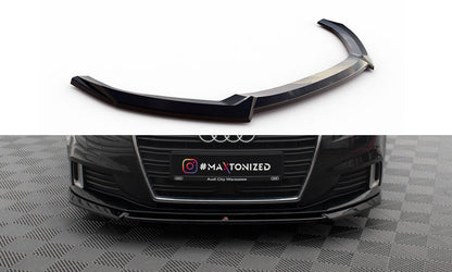 SPLITTER ANTERIORE ADATTO PER  V.2 AUDI A3 SPORTBACK 8V RESTYLING 2016-2020