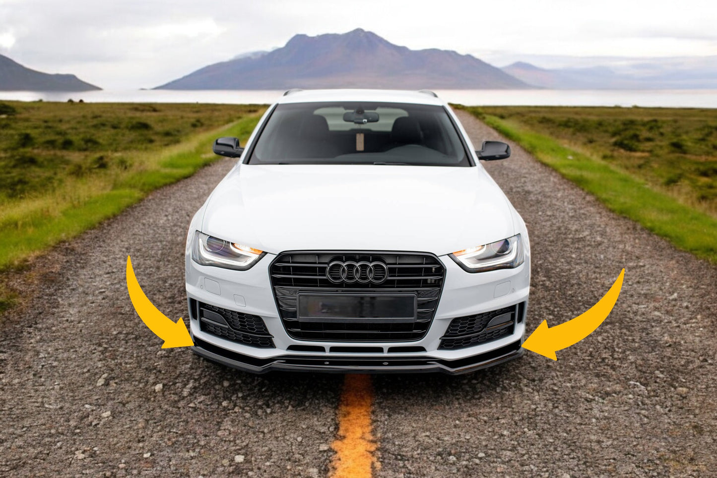 😍Splitter anteriore V.2Adatto Per Audi A4 Competition B8 Facelift😍