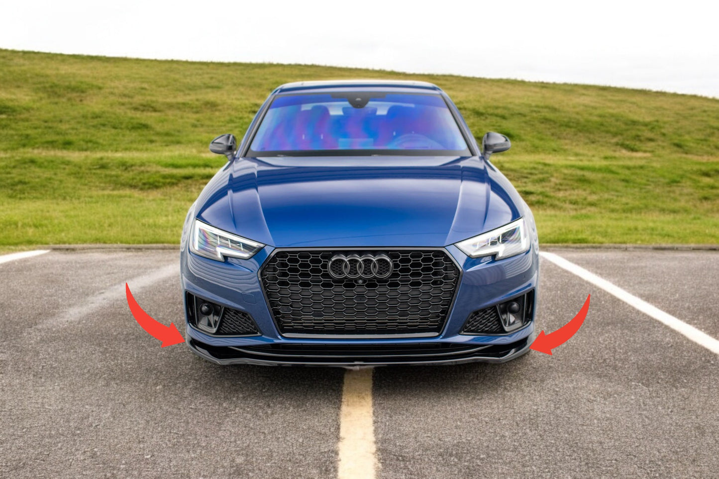 🔥Splitter anteriore V.2 Adatto Per Audi A4 Competition B9🔥