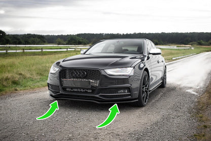 💫Splitter anteriore V.2 adatto per Audi A4 S-Line / S4 B8 Facelift💫