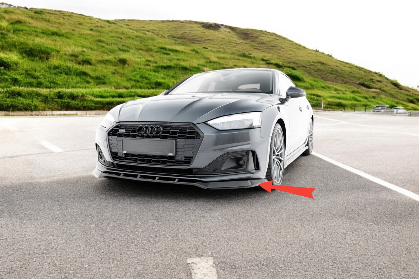 💎Splitter anteriore V.2 Adatto Per Audi A5 F5 Facelift💎