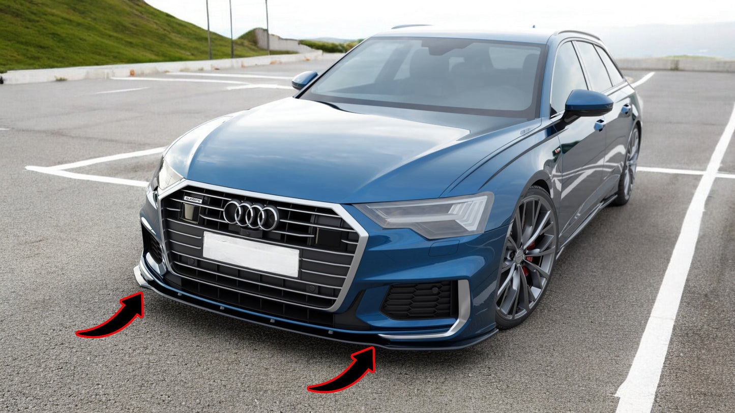 🔥Splitter anteriore V.2 adatto per Audi A6 S-Line / S6 C8 / C8 Facelift🔥