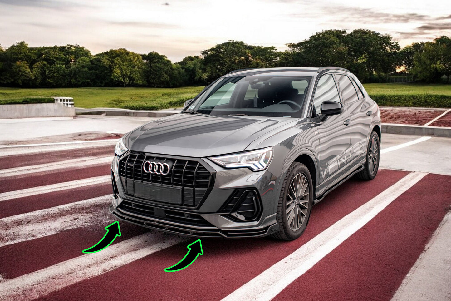 🔥Splitter anteriore V.2 Audi Q3 S-Line F3🔥
