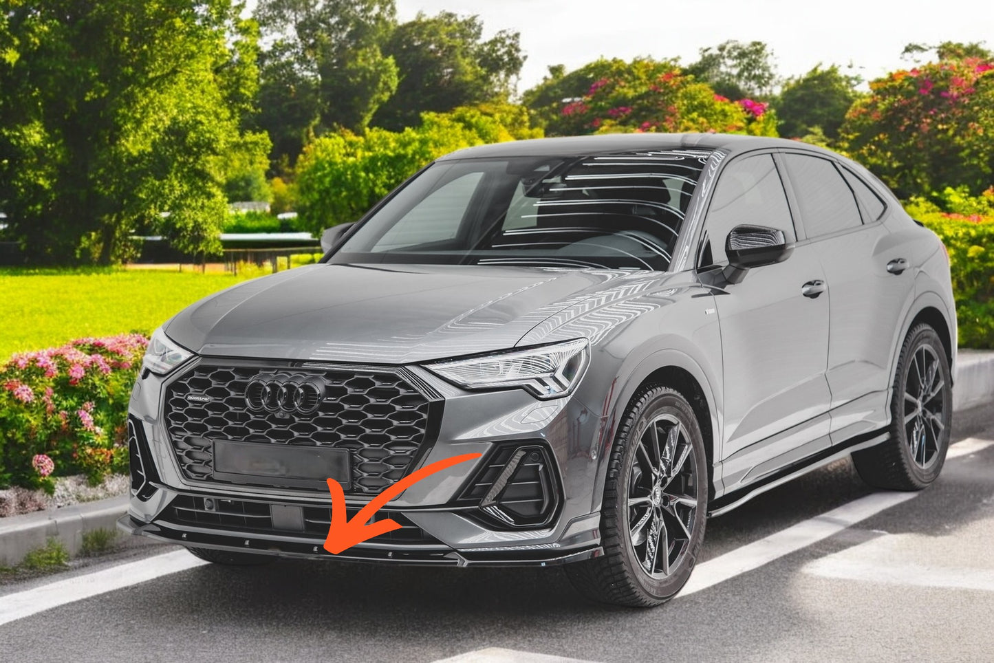 😍Splitter Anteriore V.2 Adatto Per Audi Q3 Sportback S-Line😍