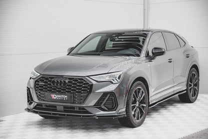 💫ART.8940 Splitter Anteriore V.2 per Audi Q3 Sportback / SUV S-Line F3💫