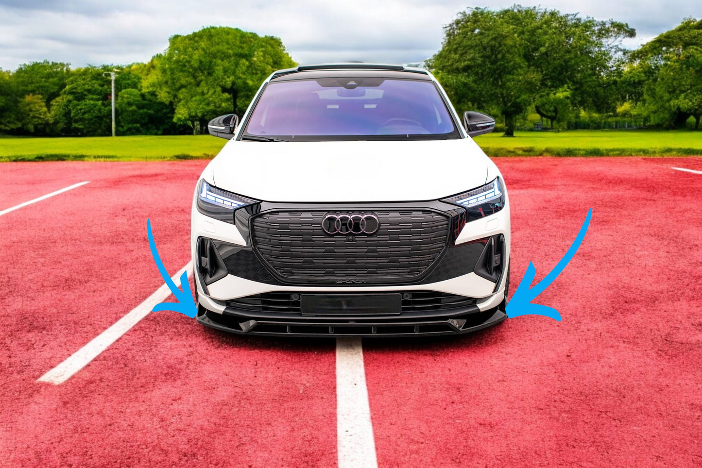 🔥Splitter anteriore V.2 adatto per Audi Q4 e-tron Sportback S-line Mk1🔥