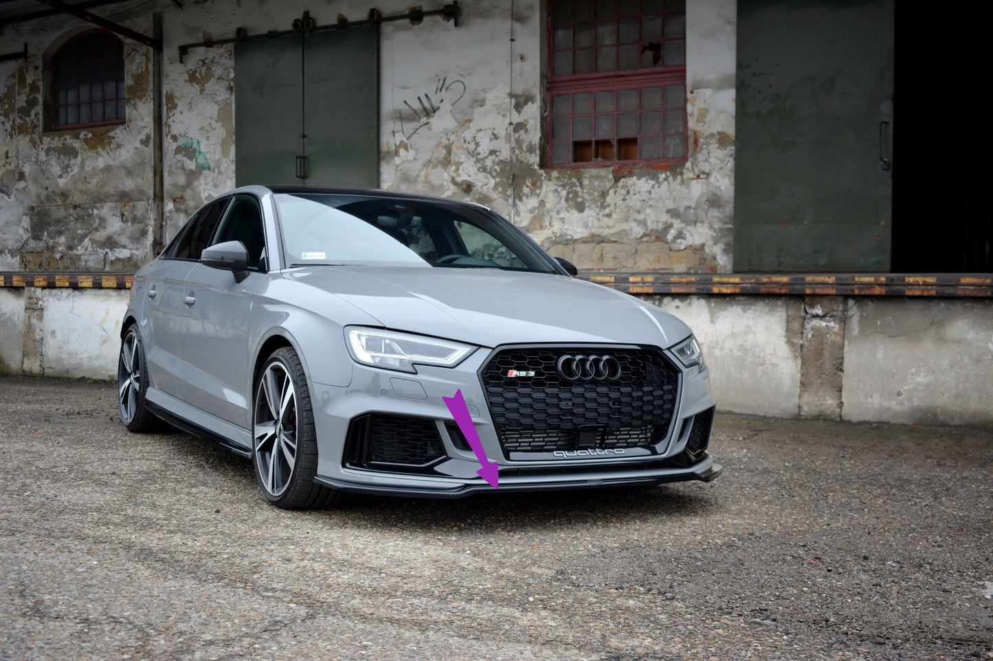🔥Front Splitter V.2 Suitable For Audi RS3 8V FL Sedan🔥