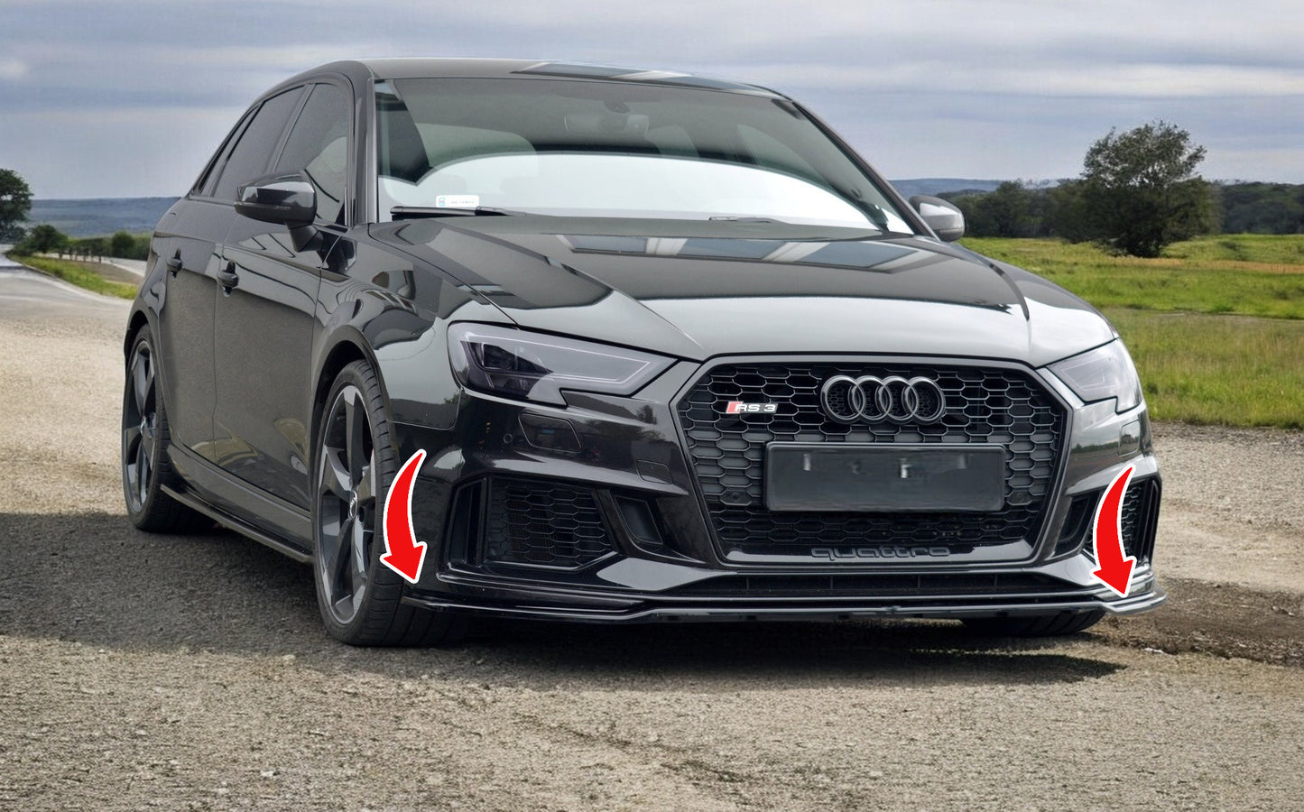✨Splitter anteriore V.2 adatto per Audi RS3 8V FL Sportback✨