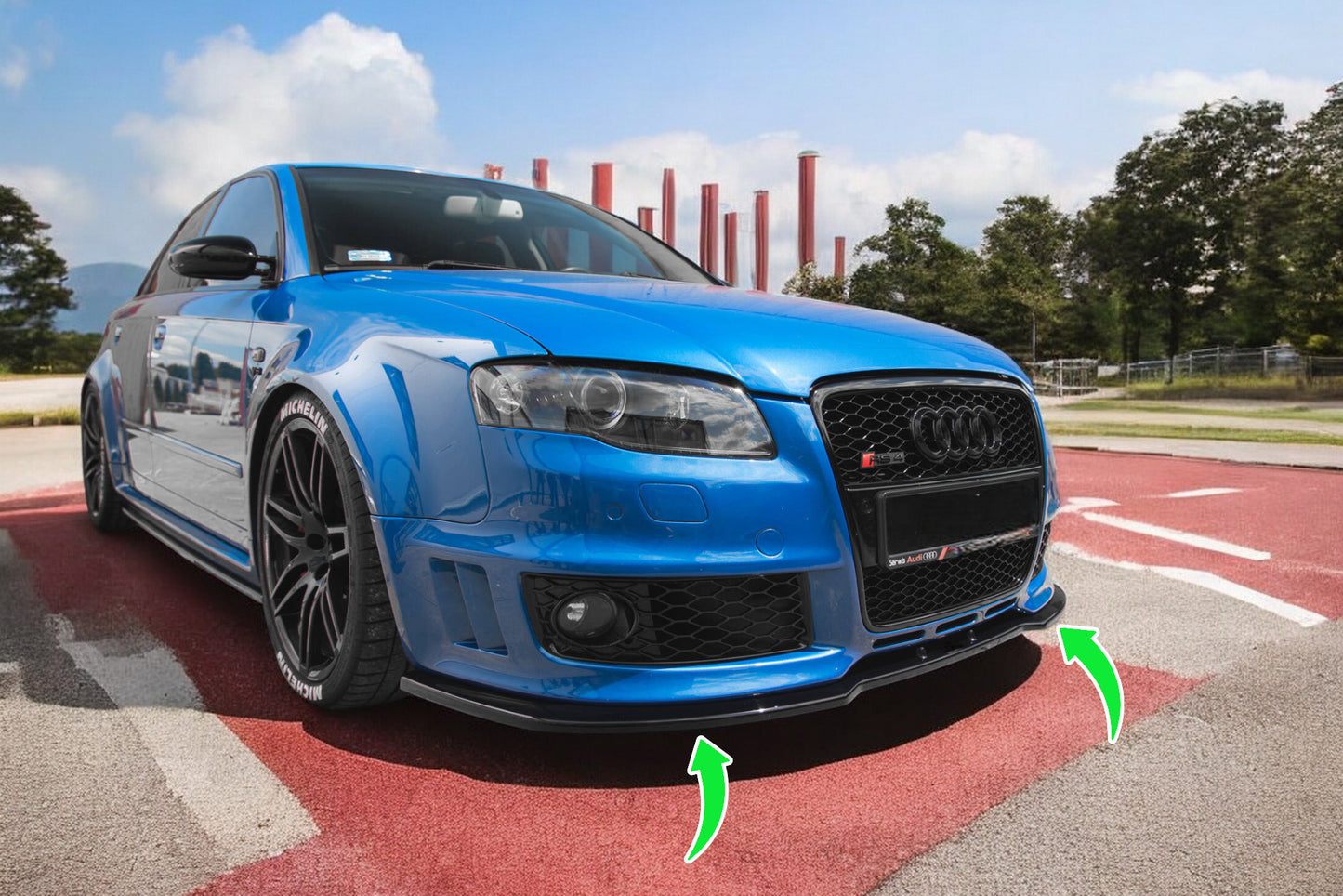 🔥Splitter anteriore V.2 adatto per Audi RS4 B7🔥