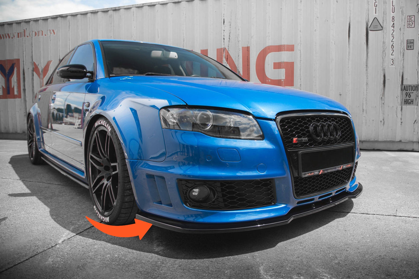 🔥Front Splitter V.2 Adatto Per Audi RS4 B7🔥