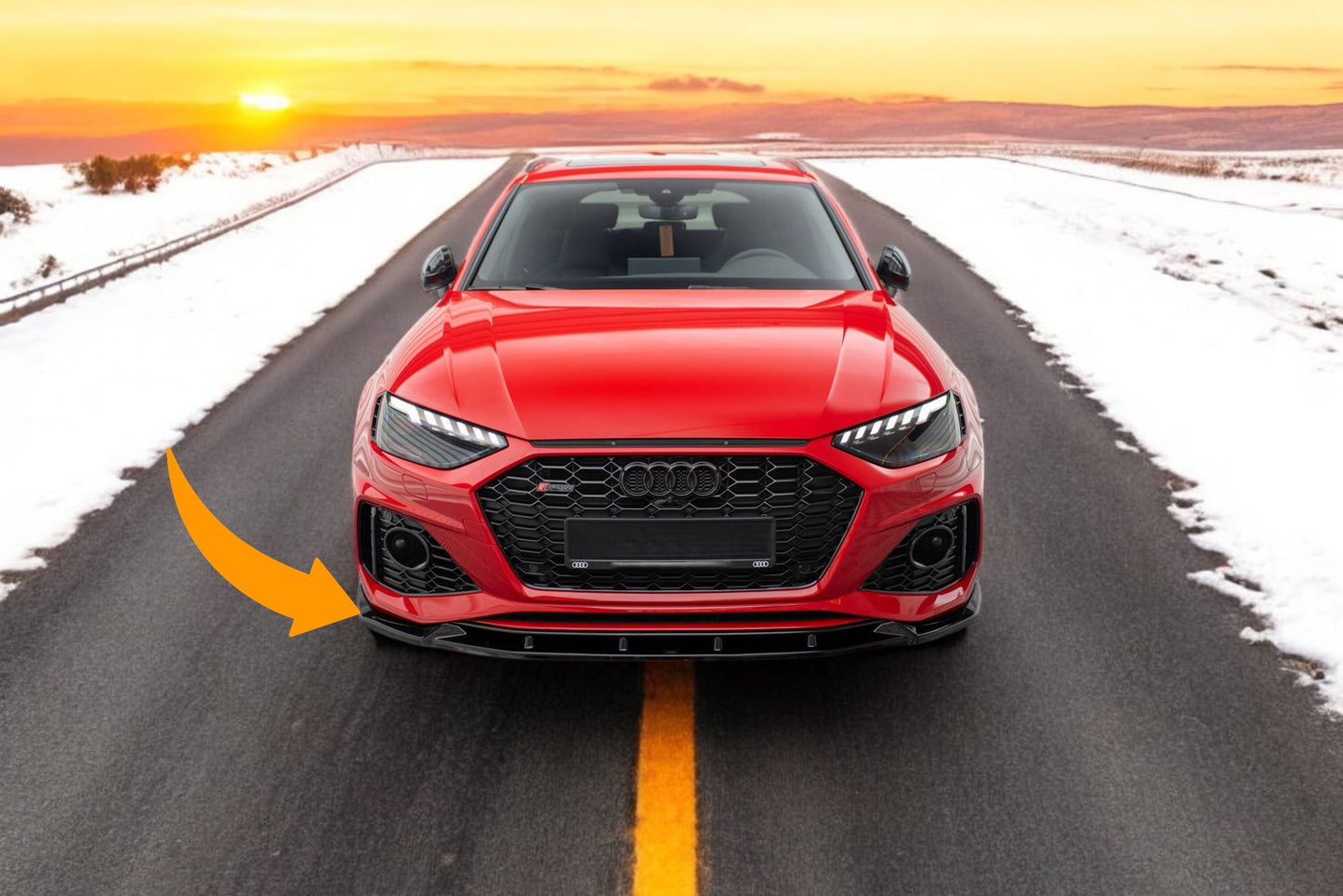 😍Splitter anteriore V.2 ADatto Per Audi RS4 B9 Facelift😍