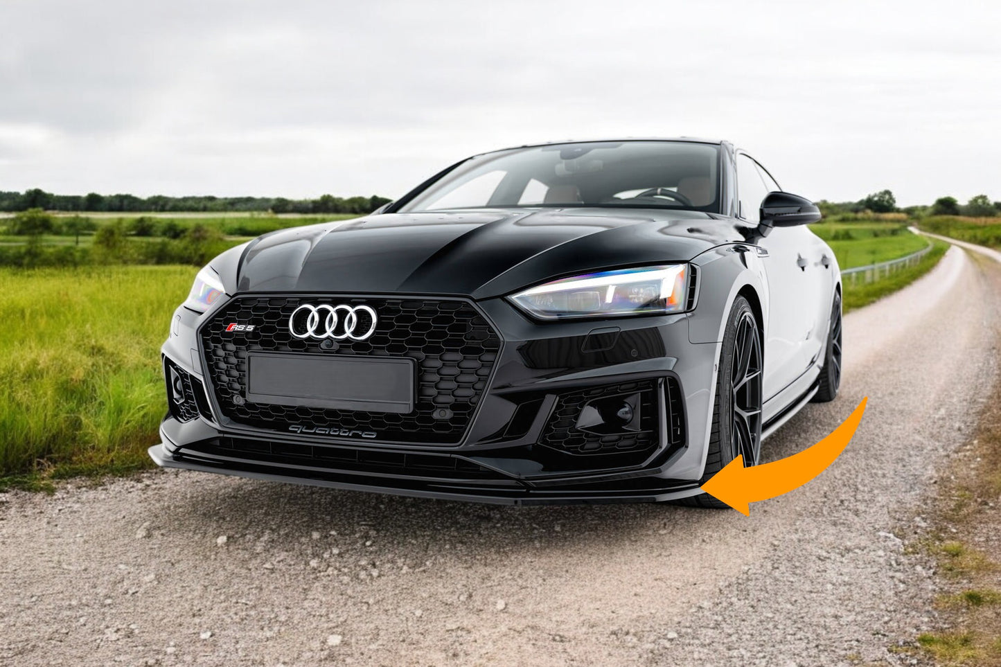 🔥Splitter Anteriore V.2 Adatto Per Audi RS5 Coupé / Sportback F5🔥