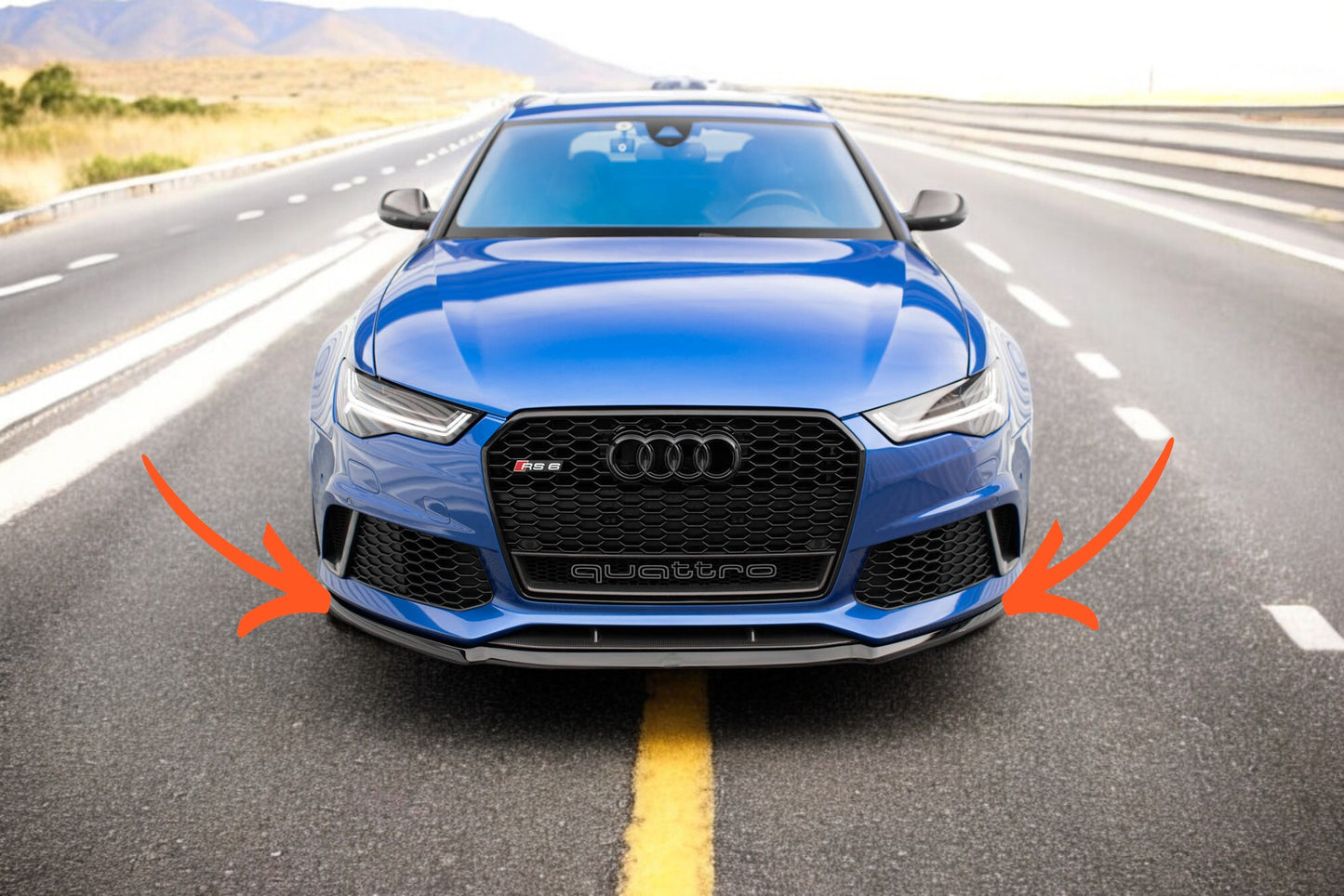 🔥Splitter Anteriore V.2 Adatto Per Audi RS6 Cs6 / Cs6 FL🔥