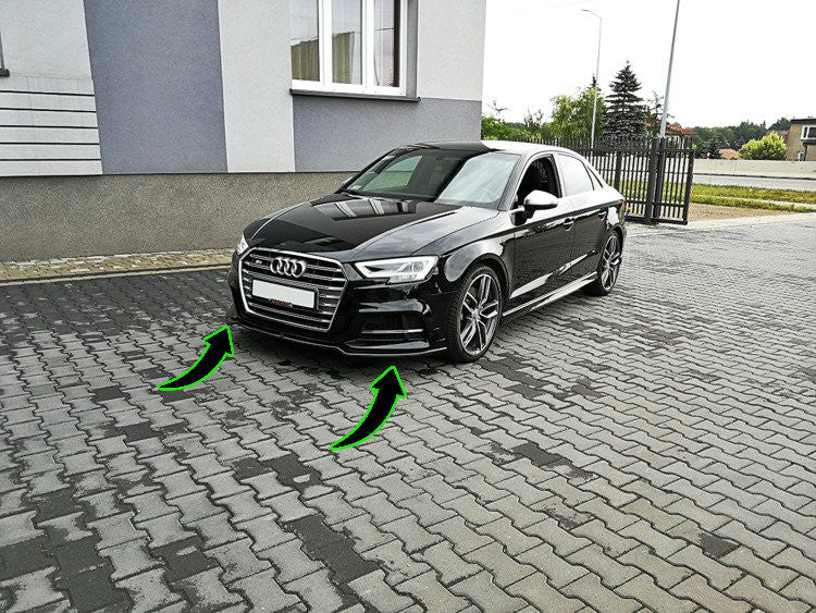 ⭐Splitter anteriore V.2 adatto per Audi S3 / A3 S-Line 8V FL Berlina⭐