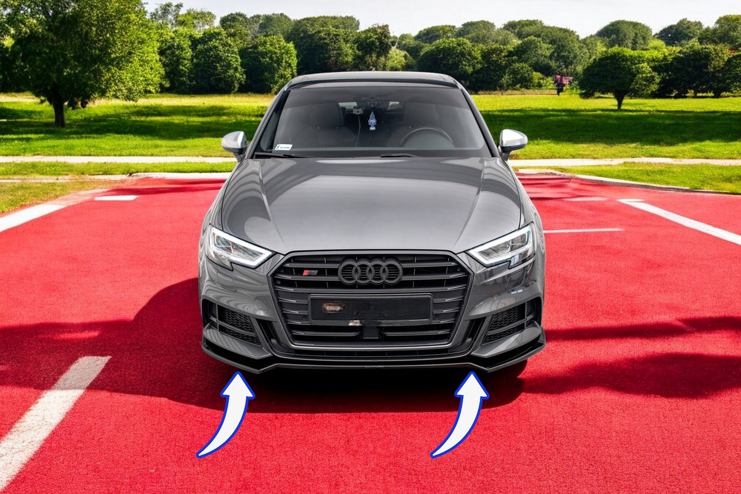 🔥Front splitter V.2 suitable for Audi S3 / A3 S-Line Sportback 8V Facelift🔥 