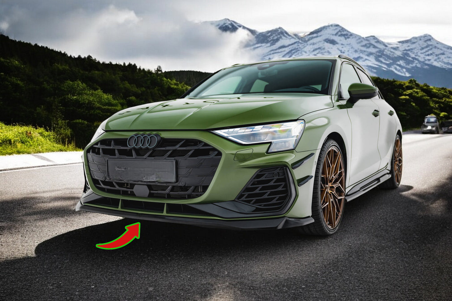 🔥Splitter anteriore V.2 Audi S3 Sportback / A3 S-line Sportback 8Y Facelift🔥