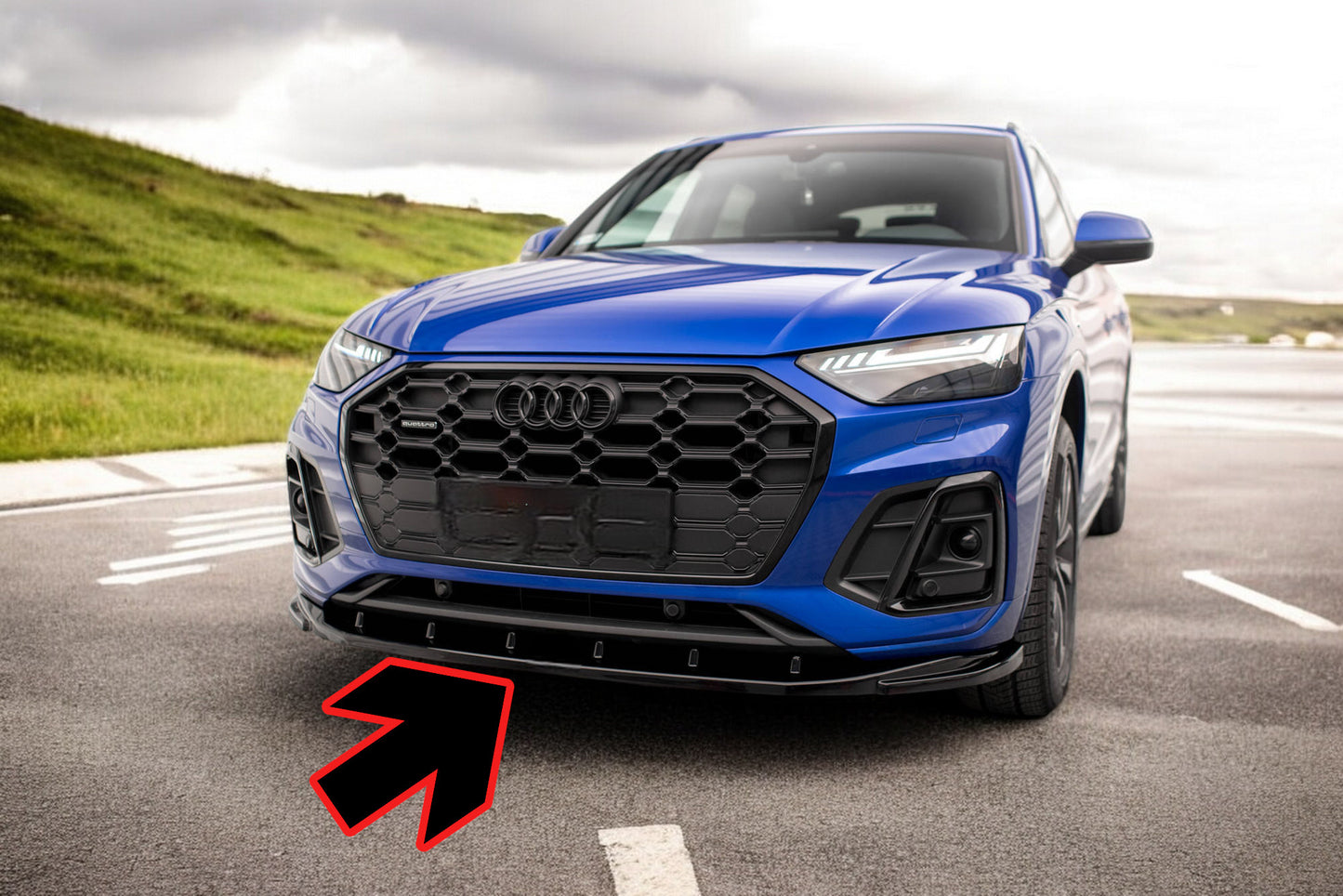 🔥Front splitter V.2 Audi SQ5 / Q5 S-Line SUV / Sportback Mk2 Facelift🔥
