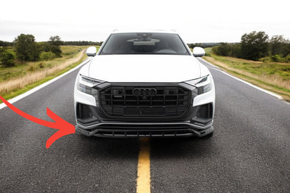 😎Splitter anteriore V.2 Adatto Per Audi SQ8 / Q8 S-Line Mk1😎