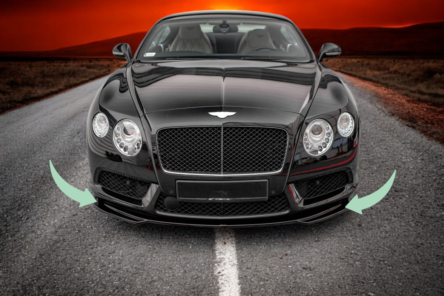 🔥Splitter Anteriore V.2 Adatto Per Bentley Continental GT V8 S Mk2🔥