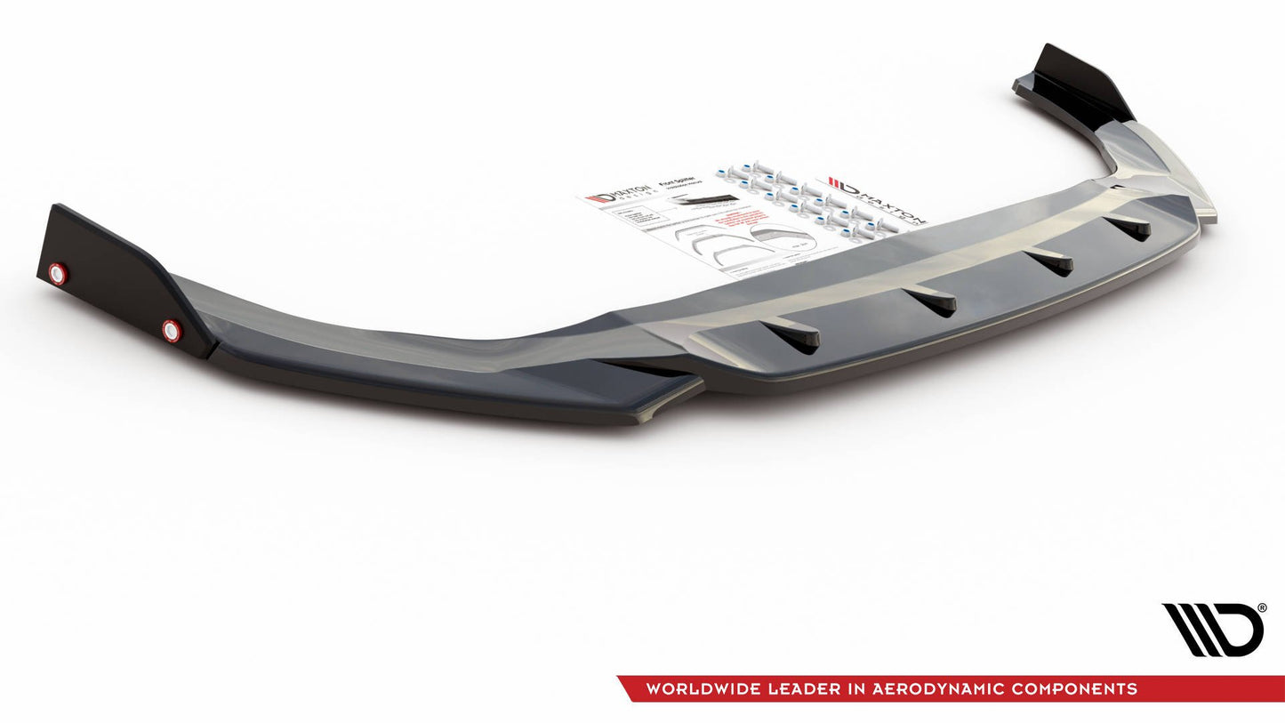 SPLITTER anteriore V.2 + FLAPS adatti per VOLKSWAGEN GOLF 8 GTI / R-LINE 2020