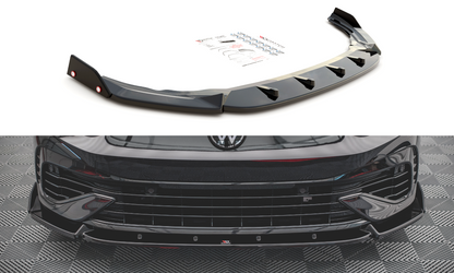 SPLITTER ANTERIORE V.2 + FLAPS ADATTI PER VOLKSWAGEN GOLF R MK8 2020