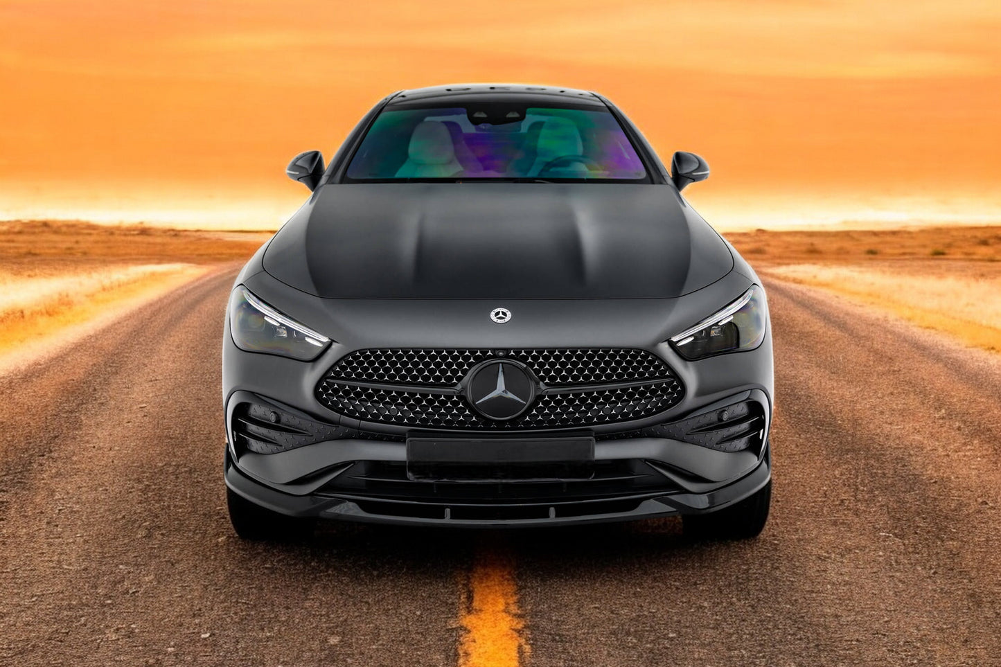 ⭐Splitter anteriore V.2 Adatto Per Mercedes-Benz CLE AMG-Line C236⭐