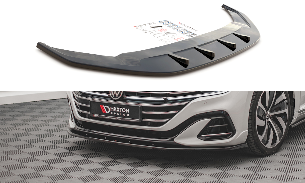 SPLITTER ANTERIORE V.2 ADATTO PER VOLKSWAGEN ARTEON R-LINE FACELIFT 2020-