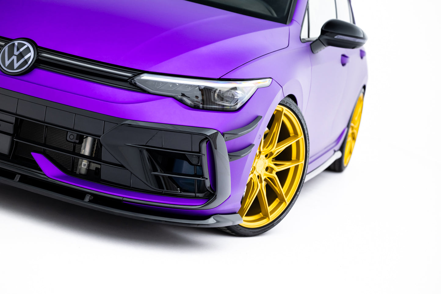 💫ART.9027 Splitter Anteriore V.2 per VW Golf R Hatchback Mk8 Facelift💫