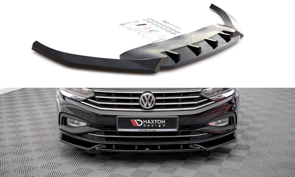 SPLITTER ANTERIORE V.2 adatto per VOLKSWAGEN PASSAT B8 FACELIFT 2019-2023