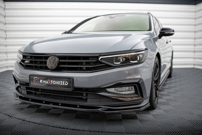 SPLITTER ANTERIORE V.2 adatto per VOLKSWAGEN PASSAT R-LINE B8 FACELIFT 2019-2023