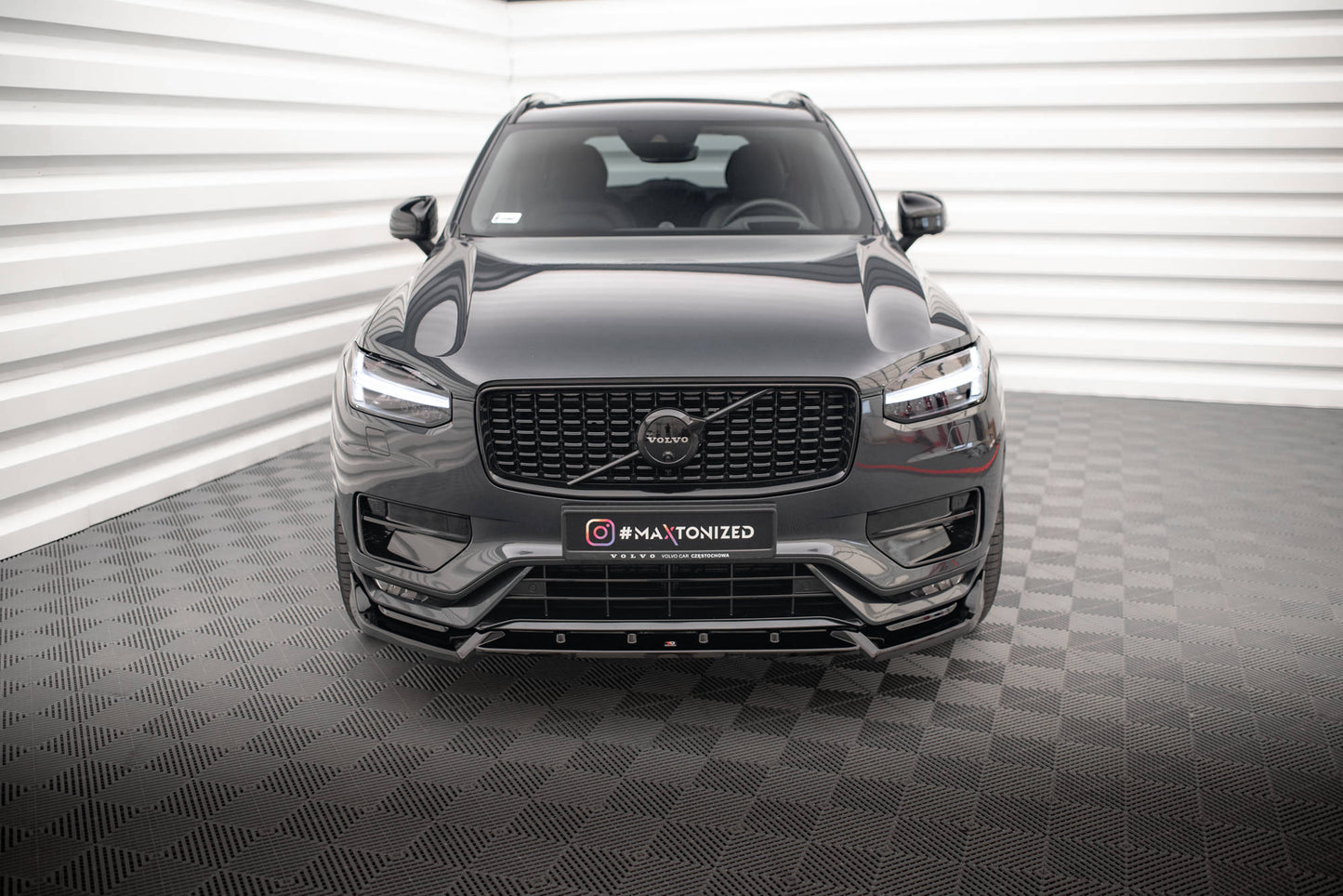 SPLITTER ANTERIORE adatto per V.2 VOLVO XC90 R-DESIGN MK2 FACELIFT  2019-