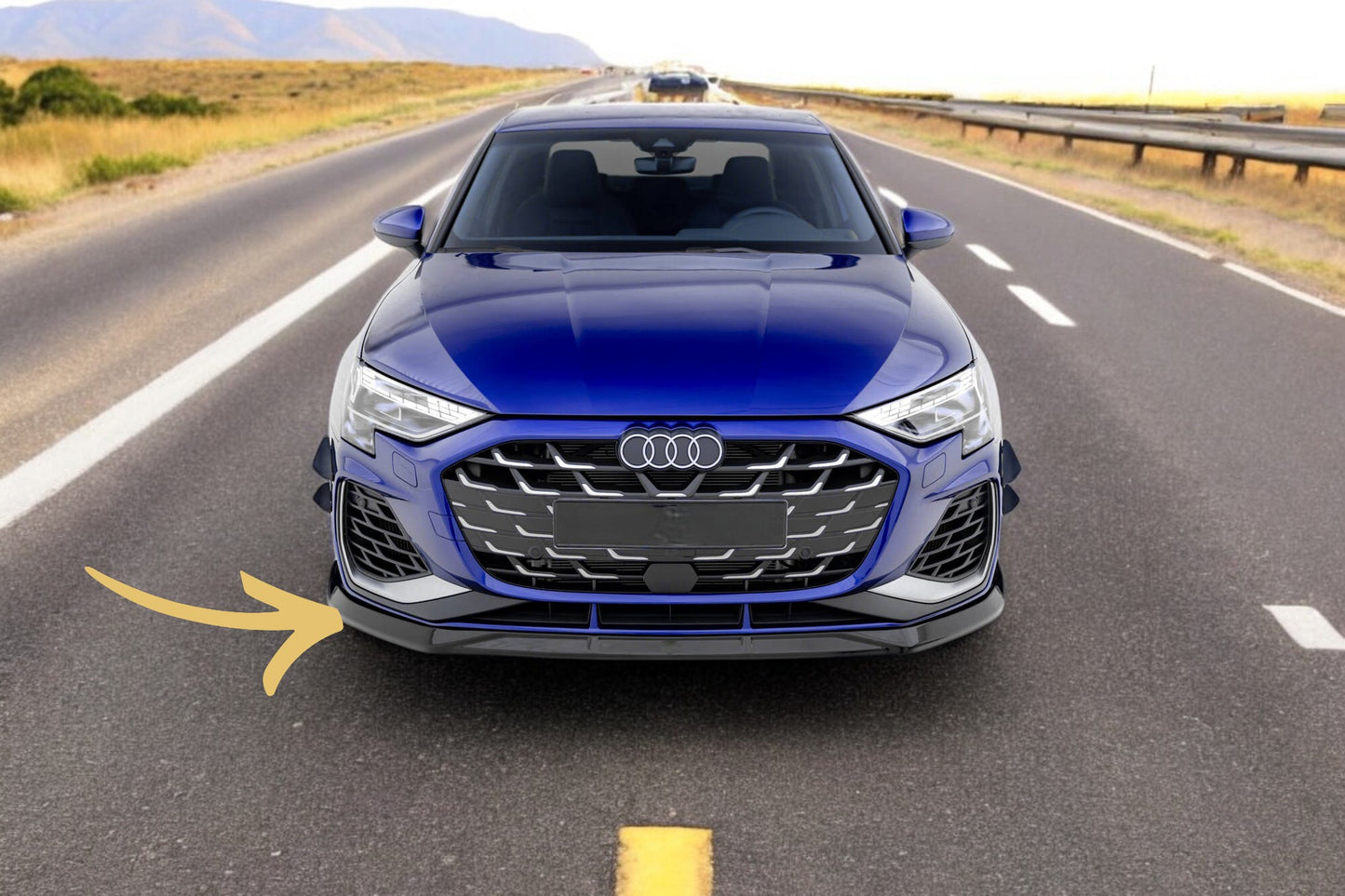 🔥Splitter anteriore V.2 adatto pe Audi A3 S-Line Sedan / S3 Sedan 8Y Facelift🔥