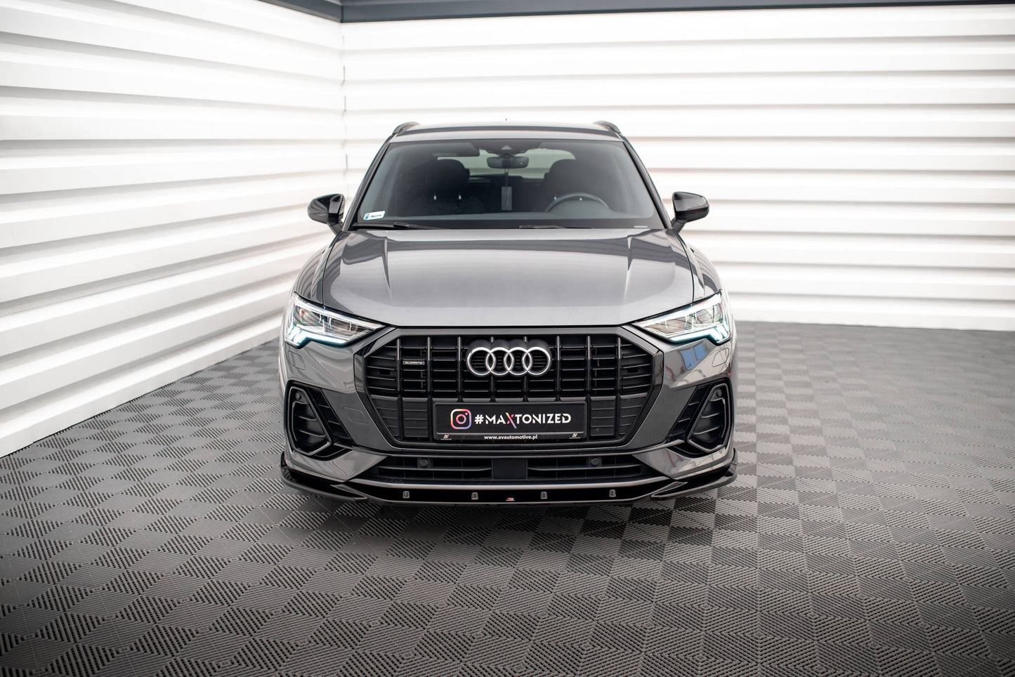 💫ART.8939 Splitter Anteriore V.3 per Audi Q3 Sportback / SUV S-Line F3 18-25💫
