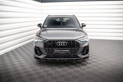 💫ART.8939 Splitter Anteriore V.3 per Audi Q3 Sportback / SUV S-Line F3 18-25💫
