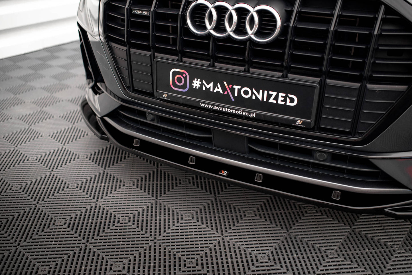 💫ART.8939 Splitter Anteriore V.3 per Audi Q3 Sportback / SUV S-Line F3 18-25💫