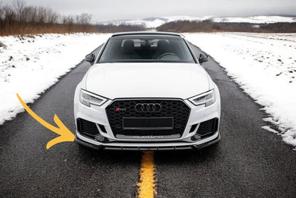 😎Splitter anteriore V.3 Adatto Per Audi RS3 Sedan 8V Facelift😎