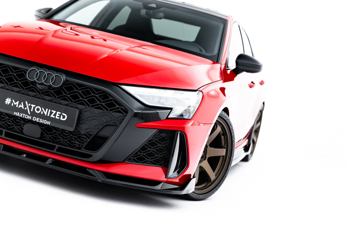 💫ART.8988 Splitter Anteriore V.3 adatto per Audi RS3 Sedan 8Y Facelift 2024💫
