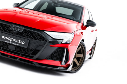 💫ART.8988 Splitter Anteriore V.3 adatto per Audi RS3 Sedan 8Y Facelift 2024💫