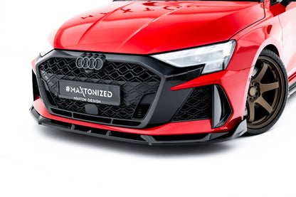 💫ART.8988 Splitter Anteriore V.3 adatto per Audi RS3 Sedan 8Y Facelift 2024💫