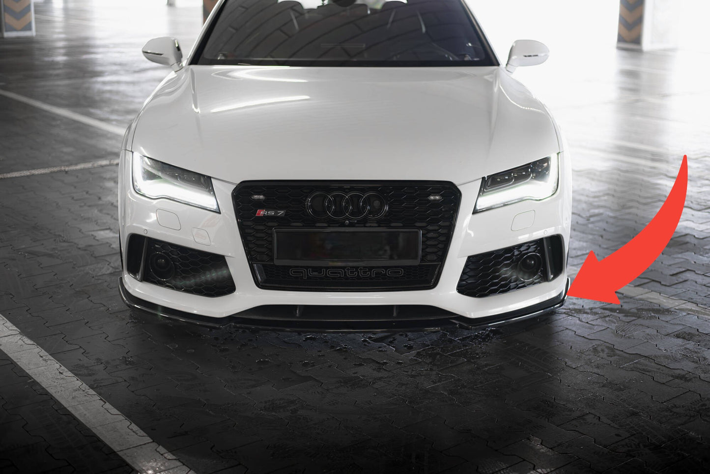 😎Splitter Anteriore V.3 Adatto Per Audi RS7 C7😎