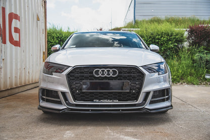 😎Front Splitter V.3 Suitable For Audi S3 / A3 S-Line 8V FL Sedan😎