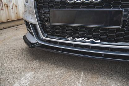 😎Front Splitter V.3 Suitable For Audi S3 / A3 S-Line 8V FL Sedan😎