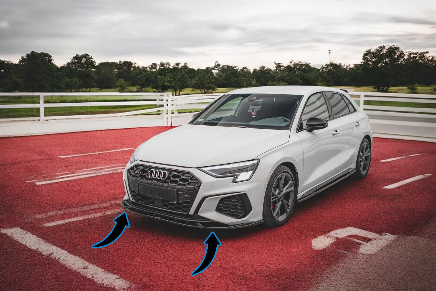 💫Splitter anteriore V.3 adatto per Audi S3 / A3 S-Line 8Y💫