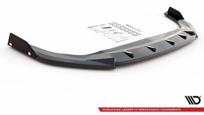 SPLITTER ANTERIORE adatto per V.3 + FLAPS VOLKSWAGEN GOLF 8 GTI / R-LINE 2020