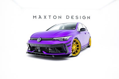 💫ART.9021 Splitter Anteriore V.3 + Flaps per VW Golf R Mk8 Facelift 2024💫